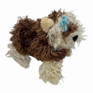 Dan Dee Puppy Dog Plush Brown Cream‎ Shaggy Rescue 4"